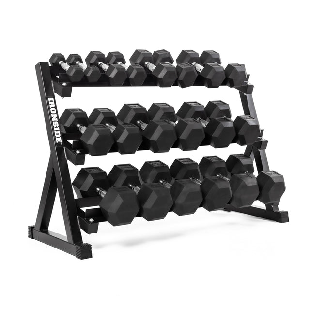 Rack + 550 LB Mancuernas Hexagonales IRONSIDE (5 - 50 LB)MancuernasIronside MX